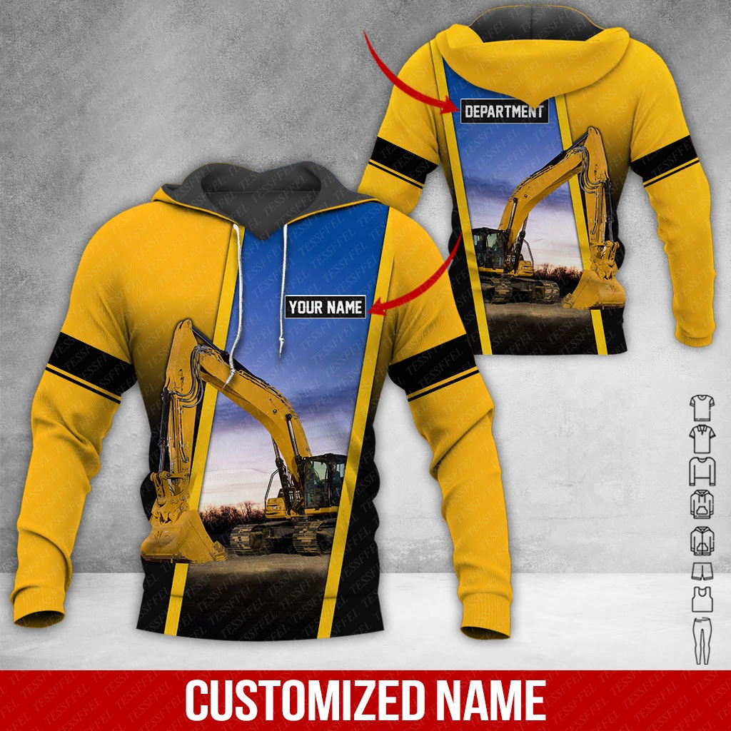 3D Printing Excavator - Custom Name Excavator Operator Digger Camo
