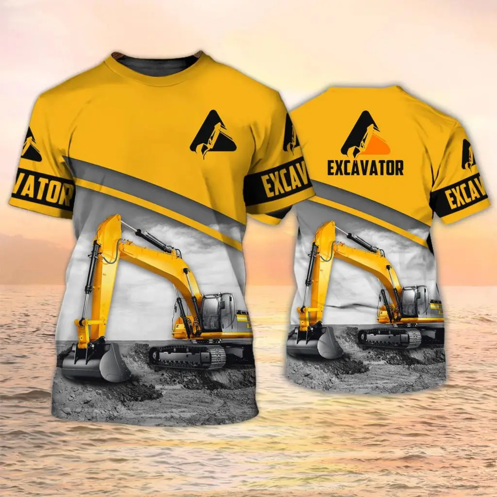 3D Printing Excavator - Excavator TShirts Heavy Equipment Operator 3D
