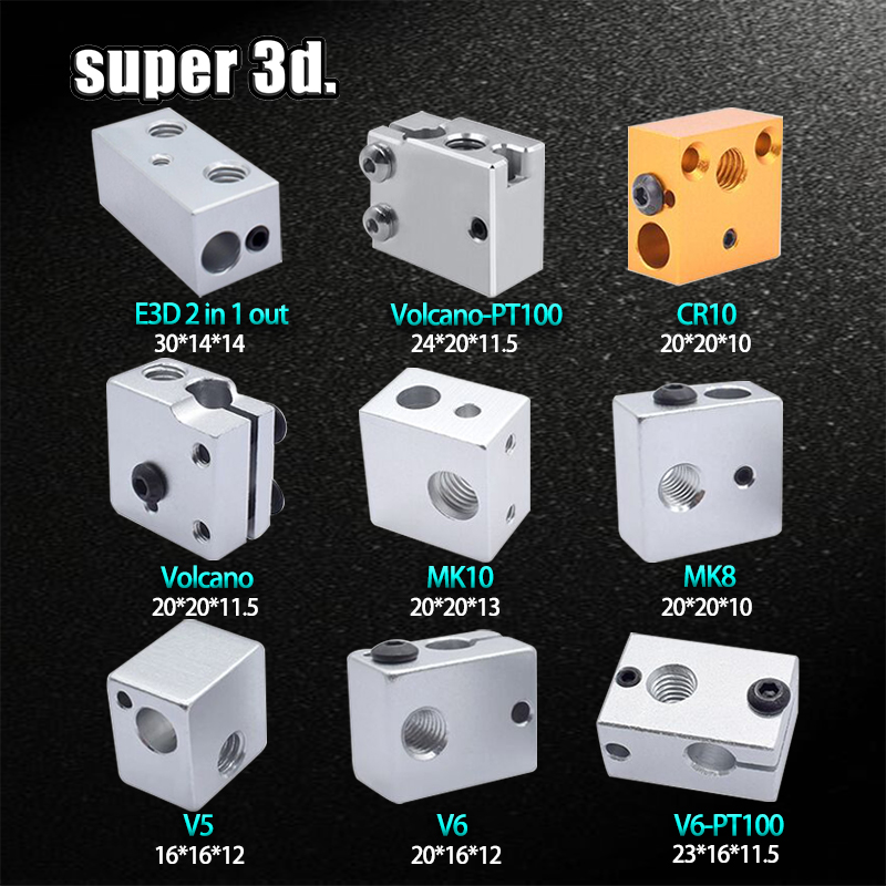 1 pcs 3D Heat Block E3D V5 V6  - 3D Printing Warehouse review and price