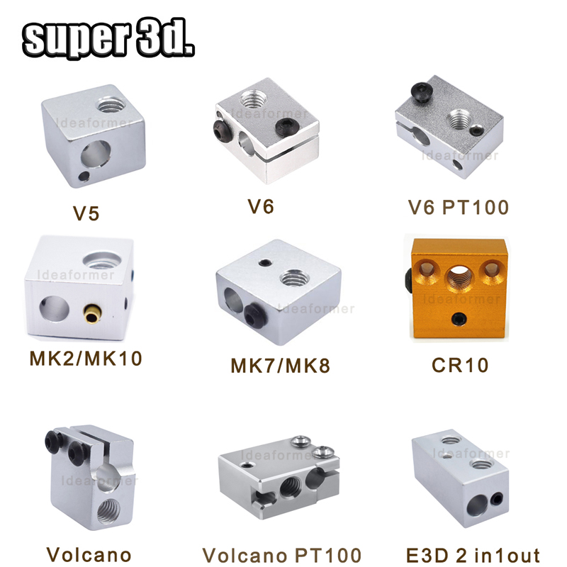 1 pcs 3D Heat Block E3D V5 V6  - 3D Printing Warehouse review and price