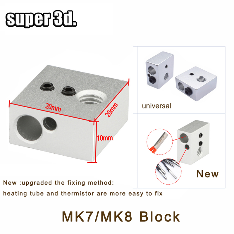 1 pcs 3D Heat Block E3D V5 V6  - 3D Printing Warehouse review and price
