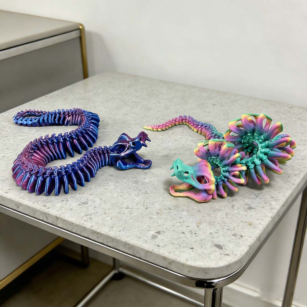 3D Printed Joint Snake Statue, - 3D Printing Mockup review and price