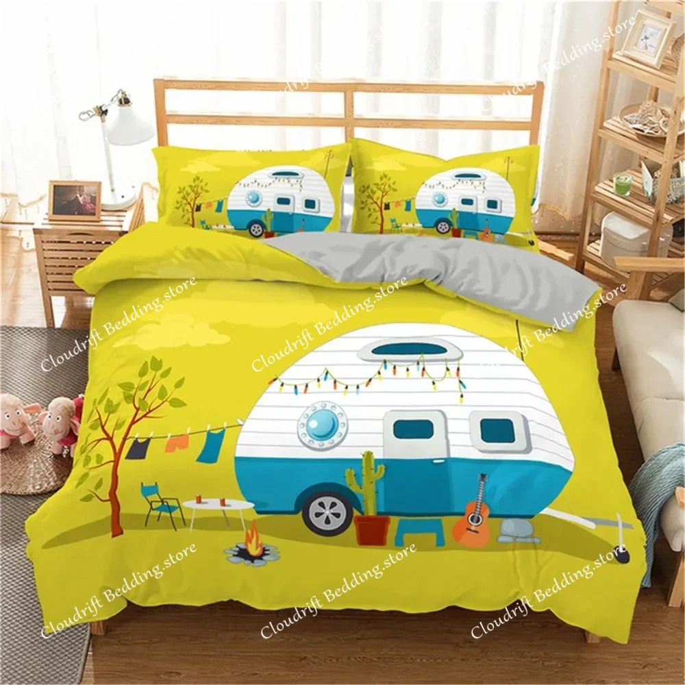 Simple Cartoon Car Bedding Set - 3D Printing Excavator review and price