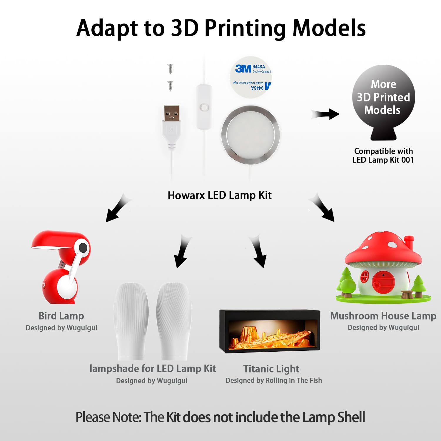 3D Printer LED Lamp Kit 001, F - 3D Printer Power Supply review and price