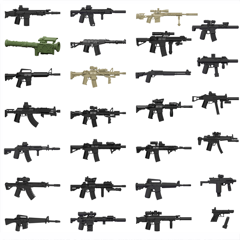 Military Soldiers Figures Gun  - 3D Printing Lego Bricks review and price