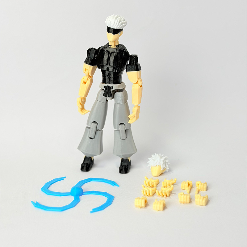 3D Printed Jujutsu Kaisen Gojo - 3D Printing Action Figure review and price