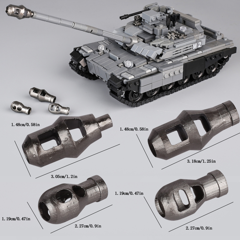 MOC Tank Muzzle Brake 3D Print - 3D Printing Lego Bricks review and price
