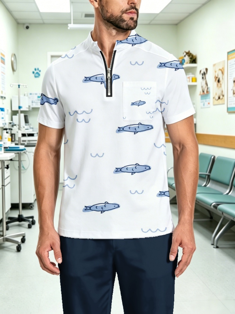 Mens Cute Ocean Fish All Over  - 3D Printing For Medical review and price