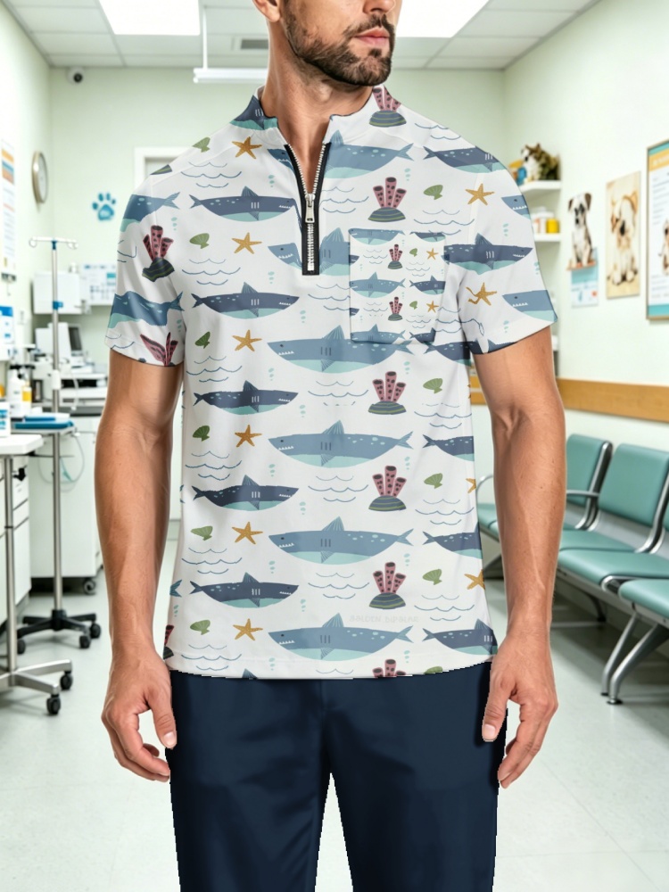 Mens Cute Ocean Fish All Over  - 3D Printing For Medical review and price