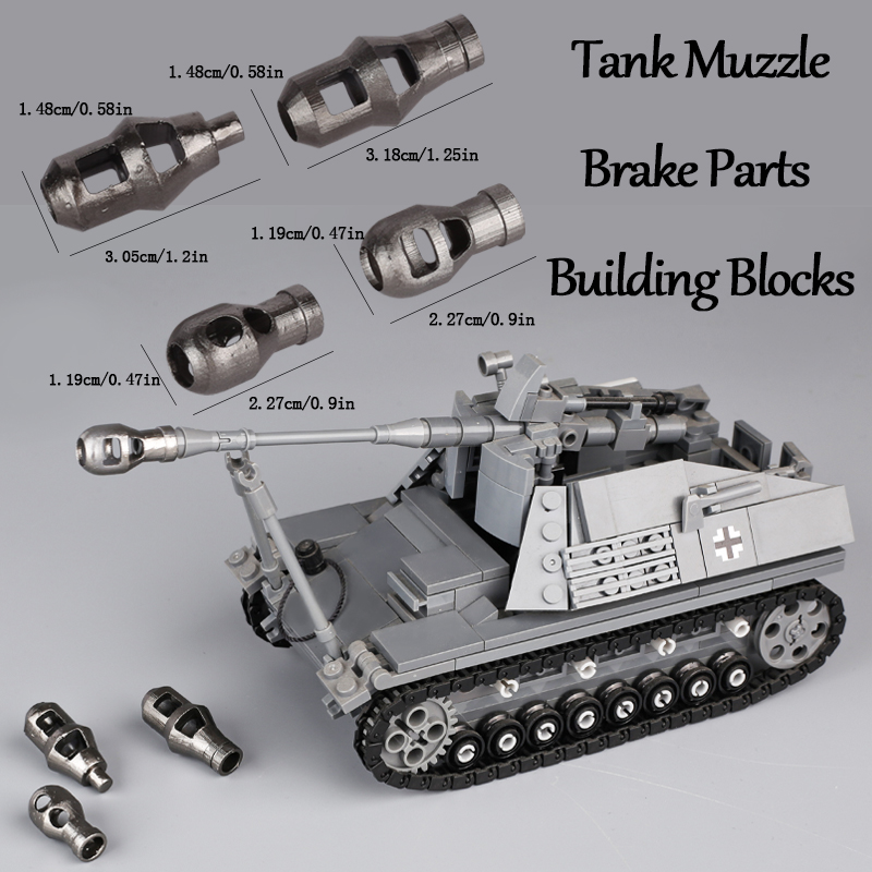 MOC WW2 Military Tank Cannon 3 - 3D Printing Lego Bricks review and price